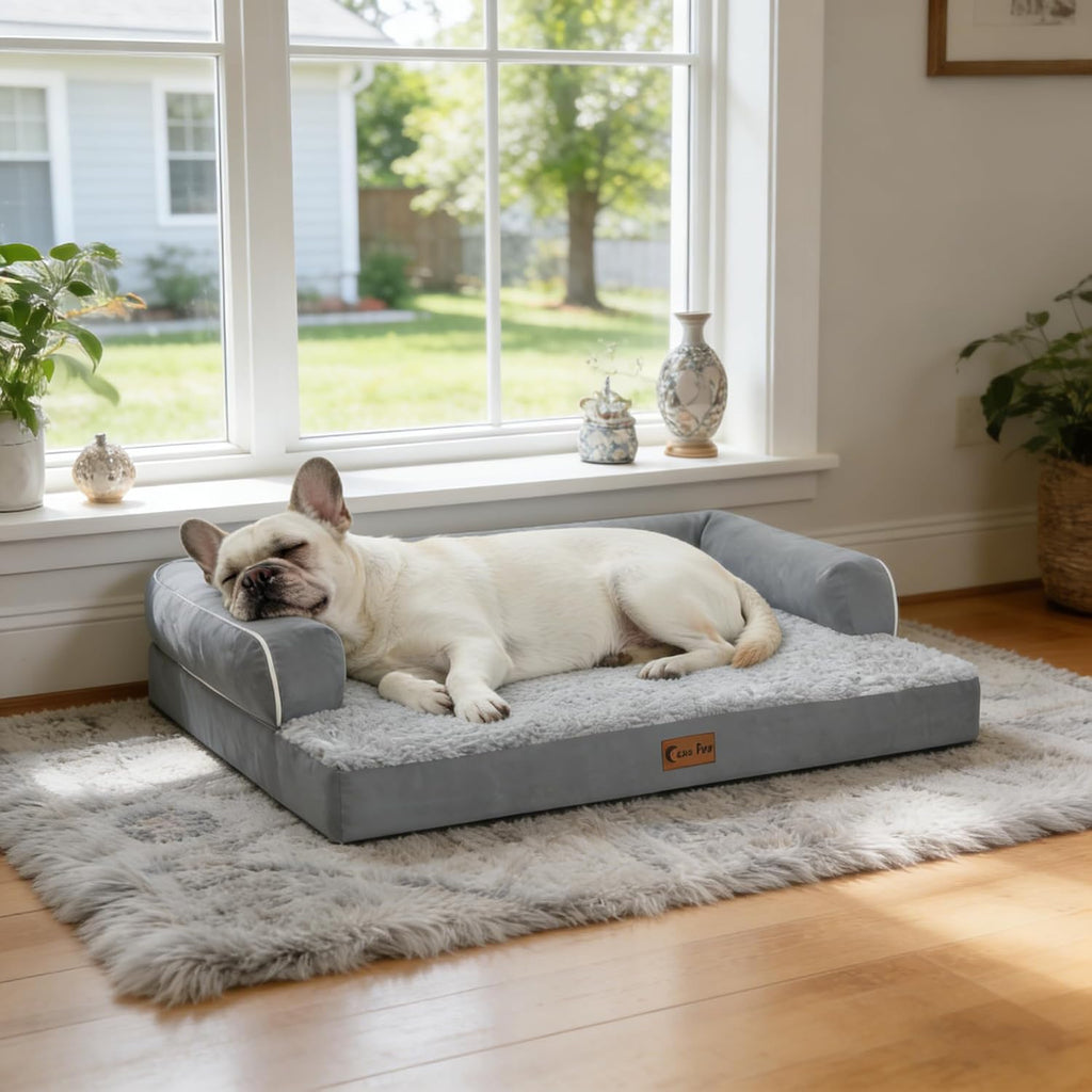 Waterproof Orthopedic Dog Bed for Extra Large Dogs, 41x27in, Grey