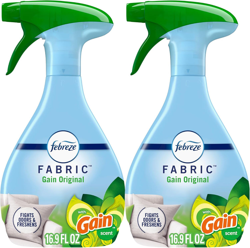 Febreze Odor-Fighting Fabric Refresher with Gain, Original, 101.4 fl oz, Pack of 6