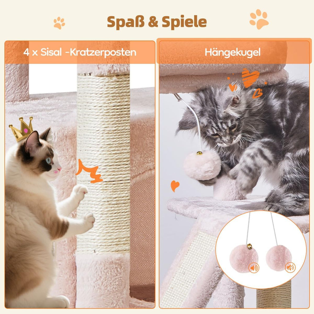 Taoqimiao Cat Tree, 38.5In Cat Tower for Indoor Cats, Suitable for Kittens