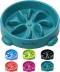 WinTour Slow Feeder Dog Bowls for Small Medium Pets, Round PP Dish, 1 Pack