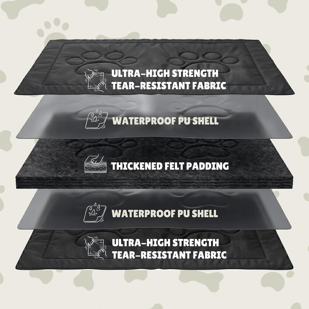 Chew Proof Dog Crate Pad, Indestructible Durable Dog Crate Mat, 18"x29"