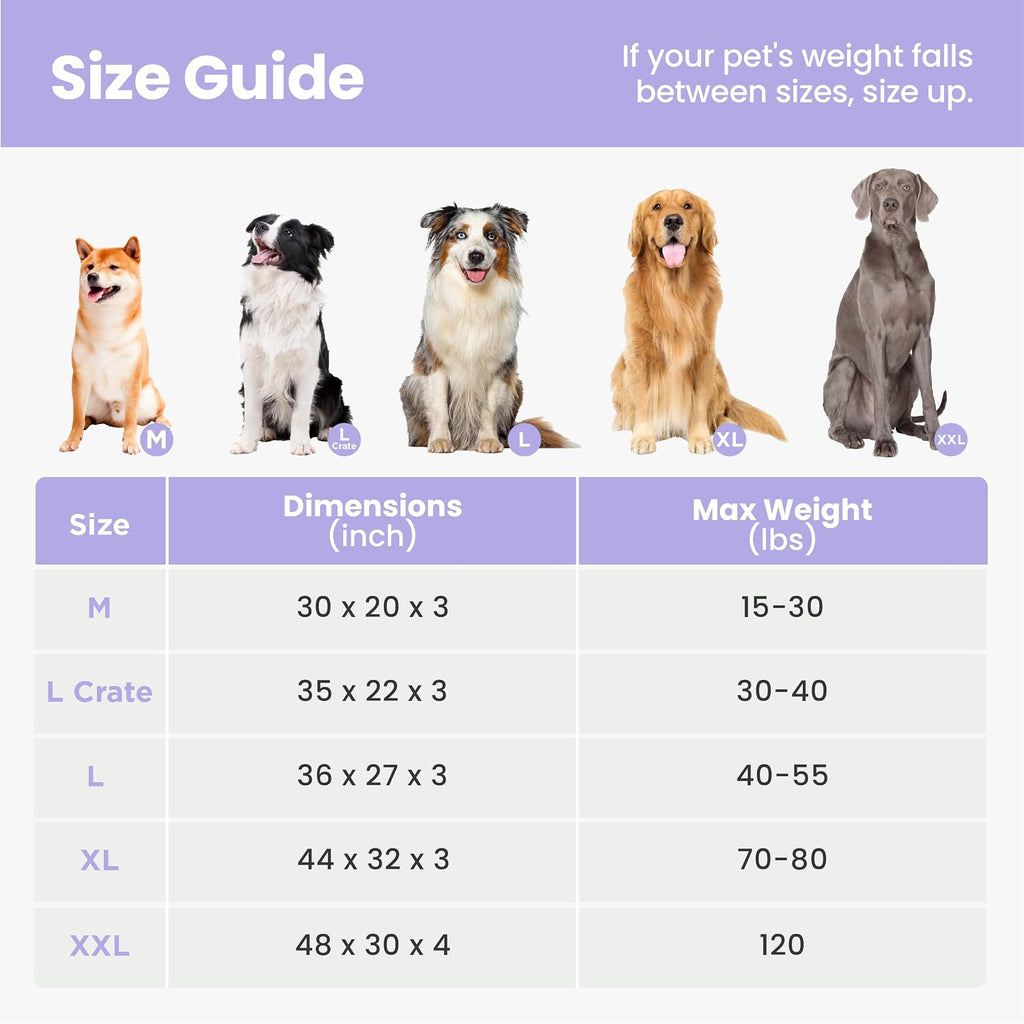 LE SURE Outdoor Waterproof Dog Beds Large Sized,Orthopedic Pet Mat,36x27In