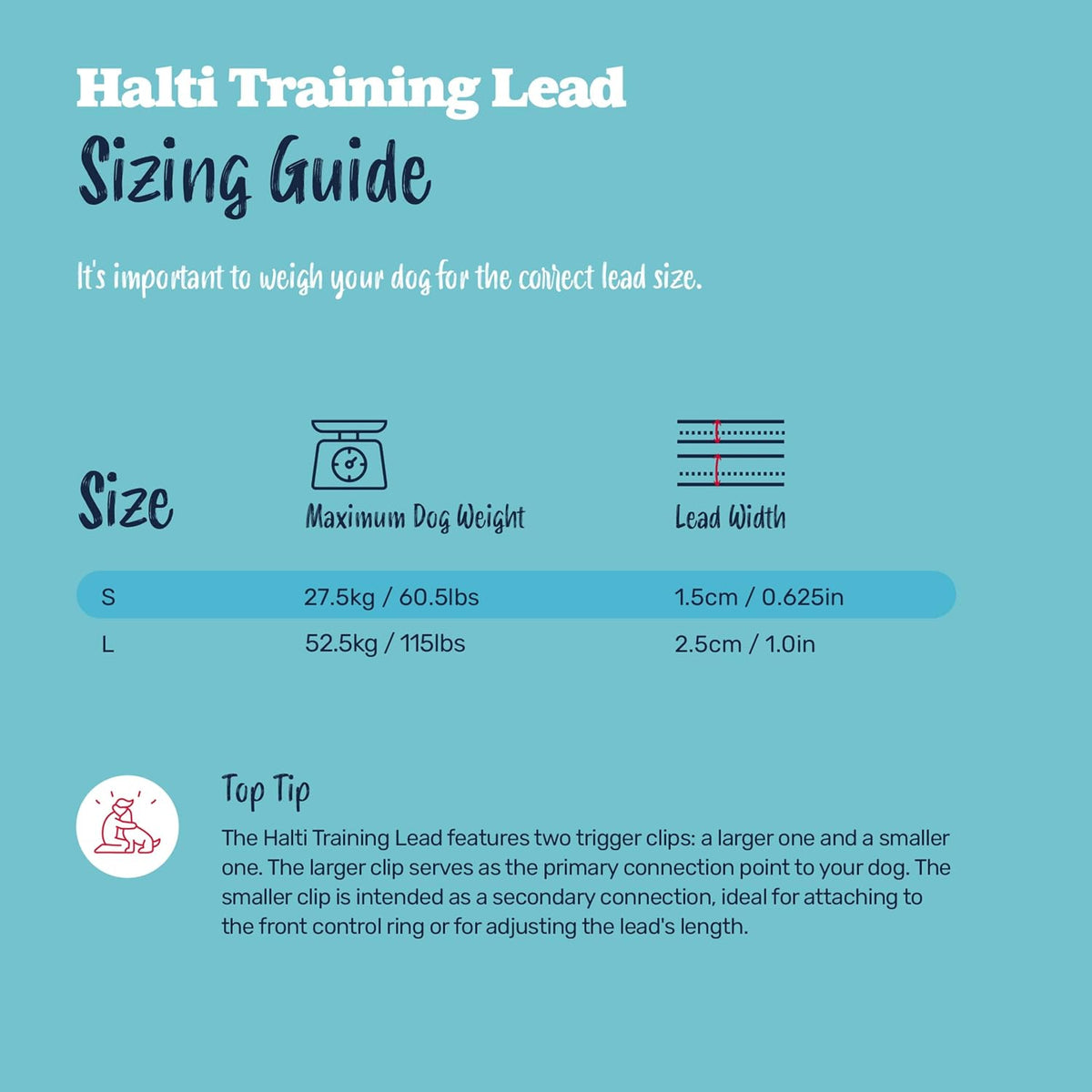 Halti Training Dog Leash | Size S, Forest Green | 2m Length