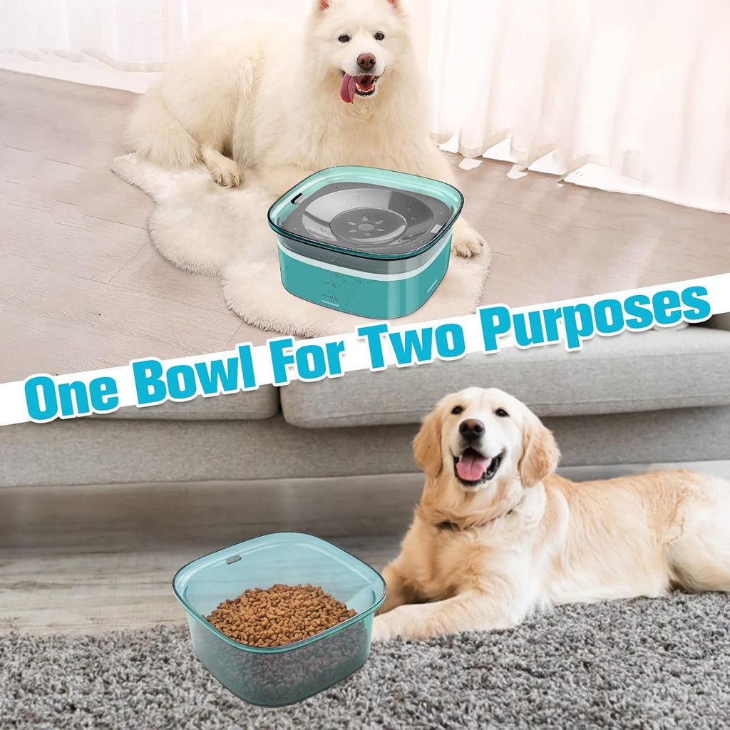 UPSKY 70oz Dog Water Bowl, No Spill Slow Drinking Feeder for Messy Drinker | Large Capacity, Spill Proof, Prevent Pet Prevents Choking, Anti-Slip, Visible Water Level, Suitable for Travel and Car Trips