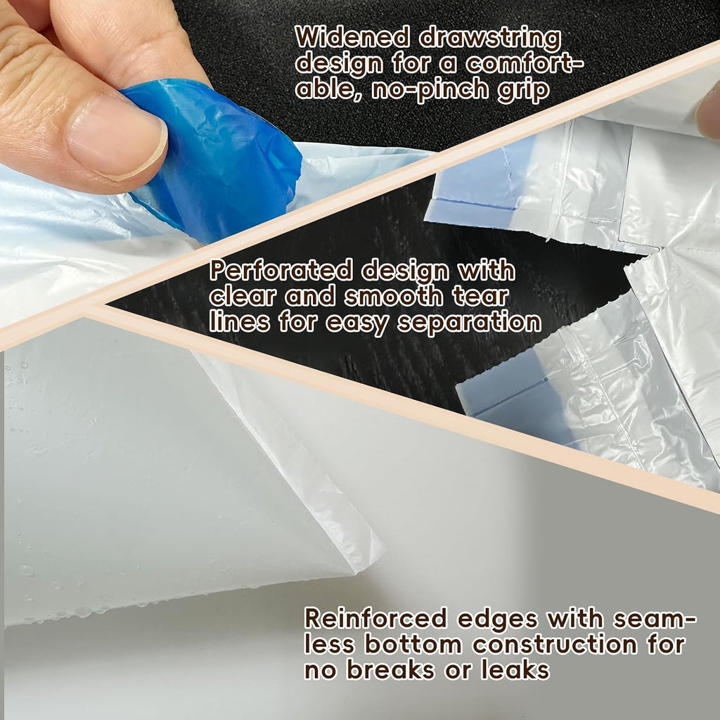100 Counts Cat Litter Box Liners Bag Fit For MW-SC01/MW-SC02/MW-LR01 Automatic Self Cleaning Cat Litter Box, Waste Bags, 18" x 12.6"Heavy Duty Replacement Trash Bags with Drawstring