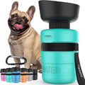 lesotc Dog Water Bottle, Portable Water Dispenser with Bowl, Leak Proof Pet Travel Squeeze Bottle, Puppy Essentials Dog Stuff Accessories for Outdoor Walking, Hiking, Camping 