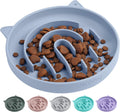 Coomazy Slow Feeder Cat Bowl Silicone Pet Puzzle Feeder for Slow Eating