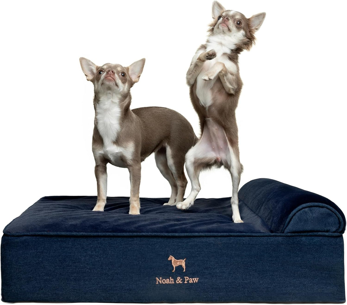 NOAH & PAW Medium Dog Bed Orthopedic Memory Foam Cooling Gel 28x23x7.5 in