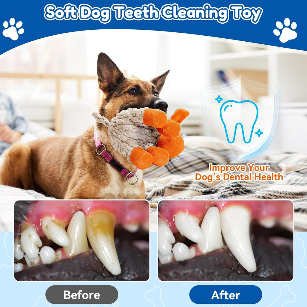 loncoldy Squeaky Dog Toys, Tough Chew Toys for Dogs, Crinkle Interactive Squeaky Stuffed Dog Toy for Small Medium Large Breeds, Plush Dog Toy to Keep Them Busy, Pet Toys for Dogs