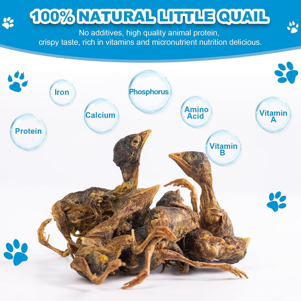Freeze-Dried Quail Treats for Cats and Dogs, 3 oz (85 g)