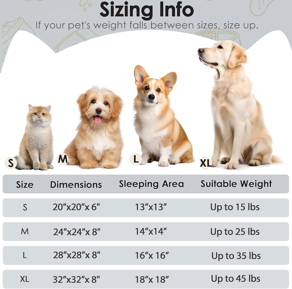 Dog Beds Large Sized Dog and Cats, 32in Pet Beds for Large Pet (Dark Grey)