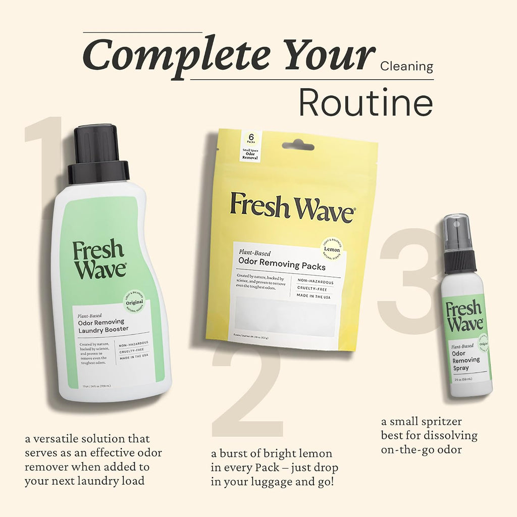 Fresh Wave Odor Eliminator Room Spray, 2 oz Travel Size, 2-Pack, Original