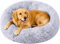 Large Dog Bed, Washable Plush Donut Dog Bed, 36 Inch