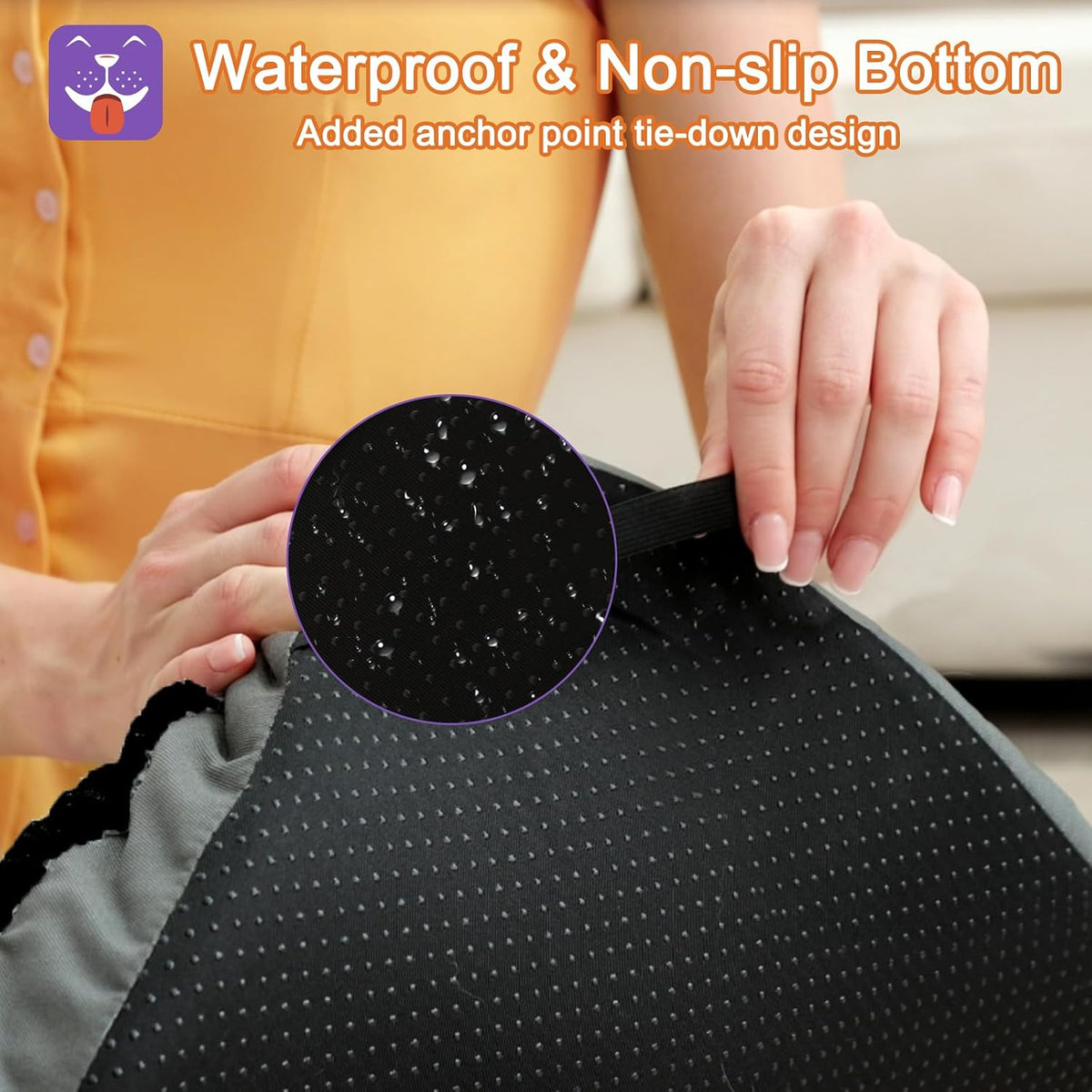POCBLUE Dog Bed Medium Sized Dog, Washable Plush Pet Bed for Crate, Anti-Slip Pet Mat for Cages, Comfy Crate Pad for Outdoor/Indoor/Car Use, Soft Kennel Pad for Dogs Up to 40 lbs, 29"x19", Black