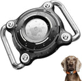 SCALLOP for Airtag Holder for Dog Collar - IP68 Waterproof Airtag Dog Collar Holder with Removable Metal Clip, Sturdy TPU for Apple Airtag,Fits 0.7-1.3" Width Medium Large Collars
