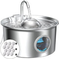 Stainless Steel Cat Water Fountain: Cat Fountain & 6 Filters + 3 Sponges