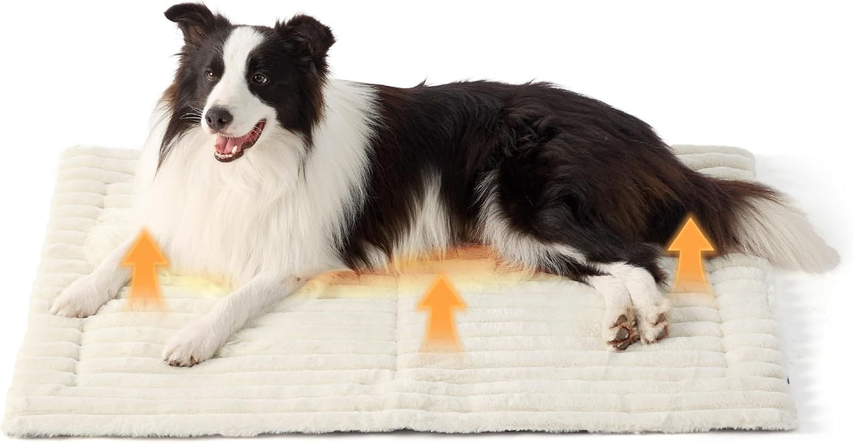 Bedsure ComfyFleece® Self Warming Dog Bed Mat,Large Self Heating Cat Pad