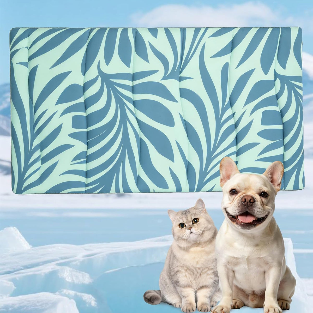 Dog Cooling Mat Large, Q-Max>0.5 Double-Sided Thickened Breathable Cooling Pet Pad for Dogs Cats, 36 * 23in Washable&Portable Outdoor Dog Bed Kennel Waterproof Bottom for Sofa Crate Playpen Indoor