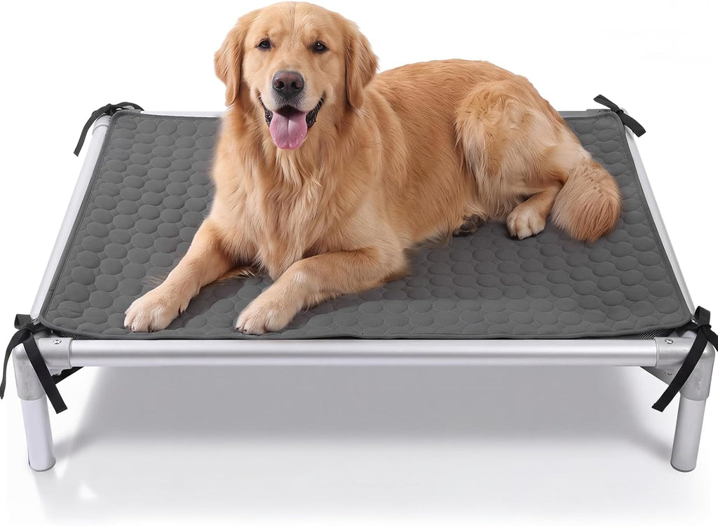 Elevated Dog Cat Bed Cover Replacement Pad, 51 x 32 Inch, Gray