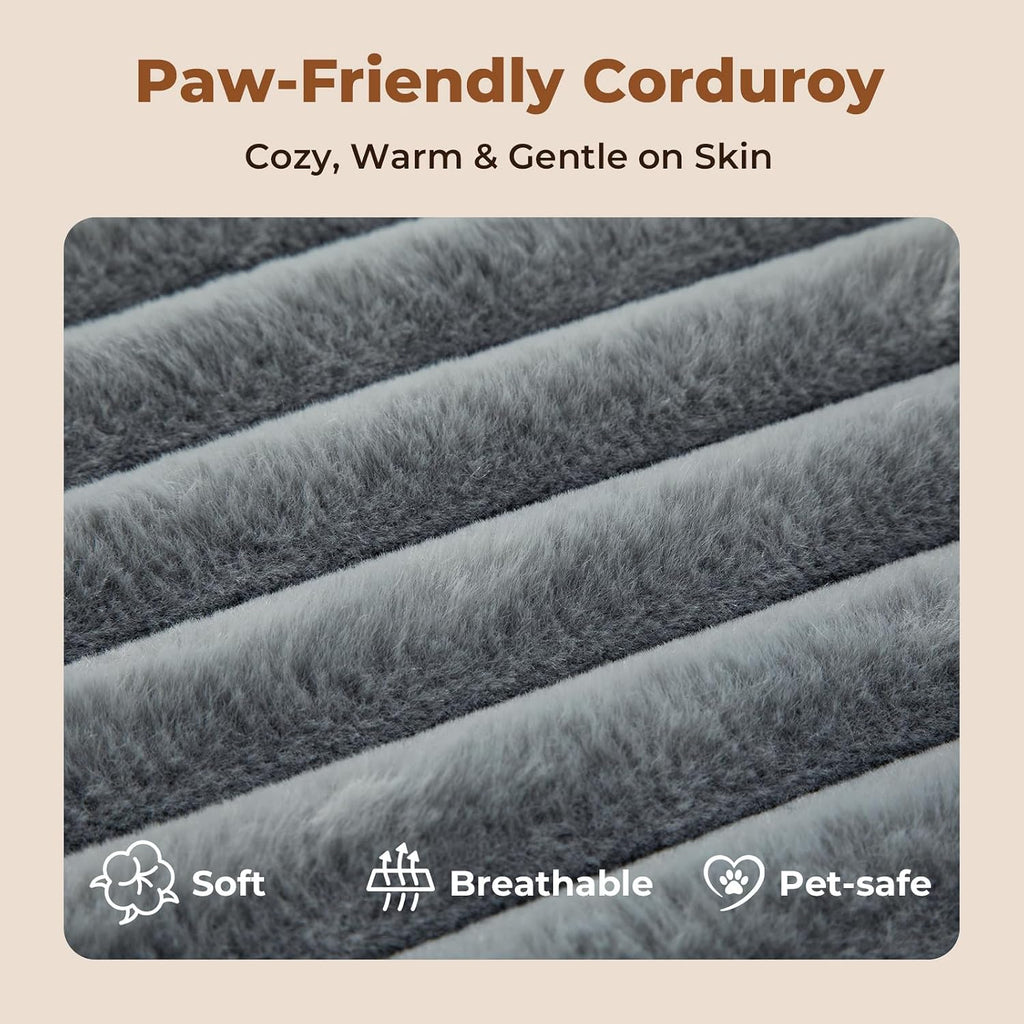 Orthopedic Dog Bed for Medium Large Sized Dog, 35*24.8*6.7" Washable Waterproof 25D Egg Crate Foam Dog Beds with C-Shape Bolster Support for Senior Dogs with Removable Cover non-Slip Bottom
