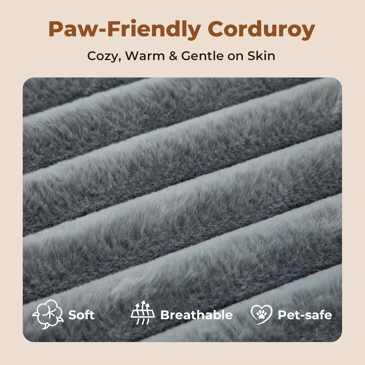 Orthopedic Dog Bed for Medium Large Sized Dog, 35*24.8*6.7" Washable Waterproof 25D Egg Crate Foam Dog Beds with C-Shape Bolster Support for Senior Dogs with Removable Cover non-Slip Bottom