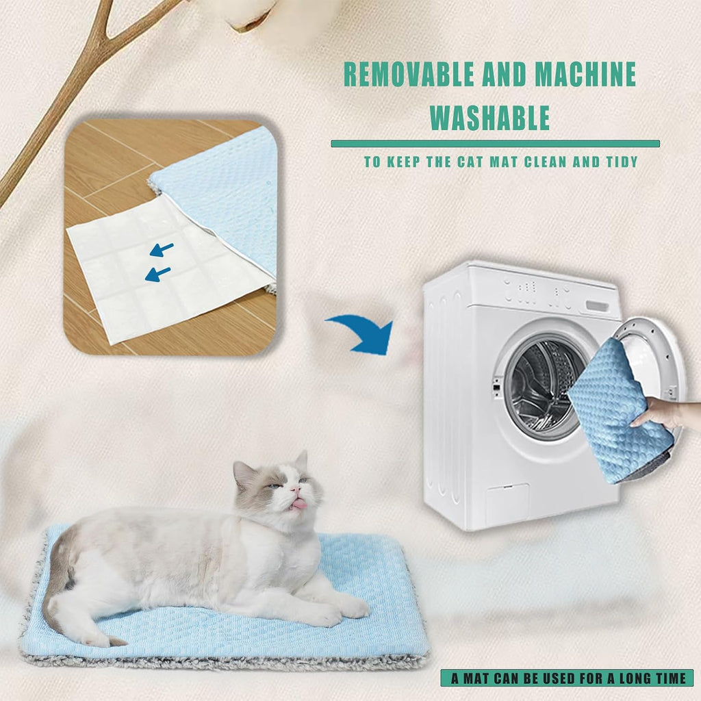 2-in-1 Cat Cooling Mat & Self Warming Pet Bed-18 * 24in, All Season