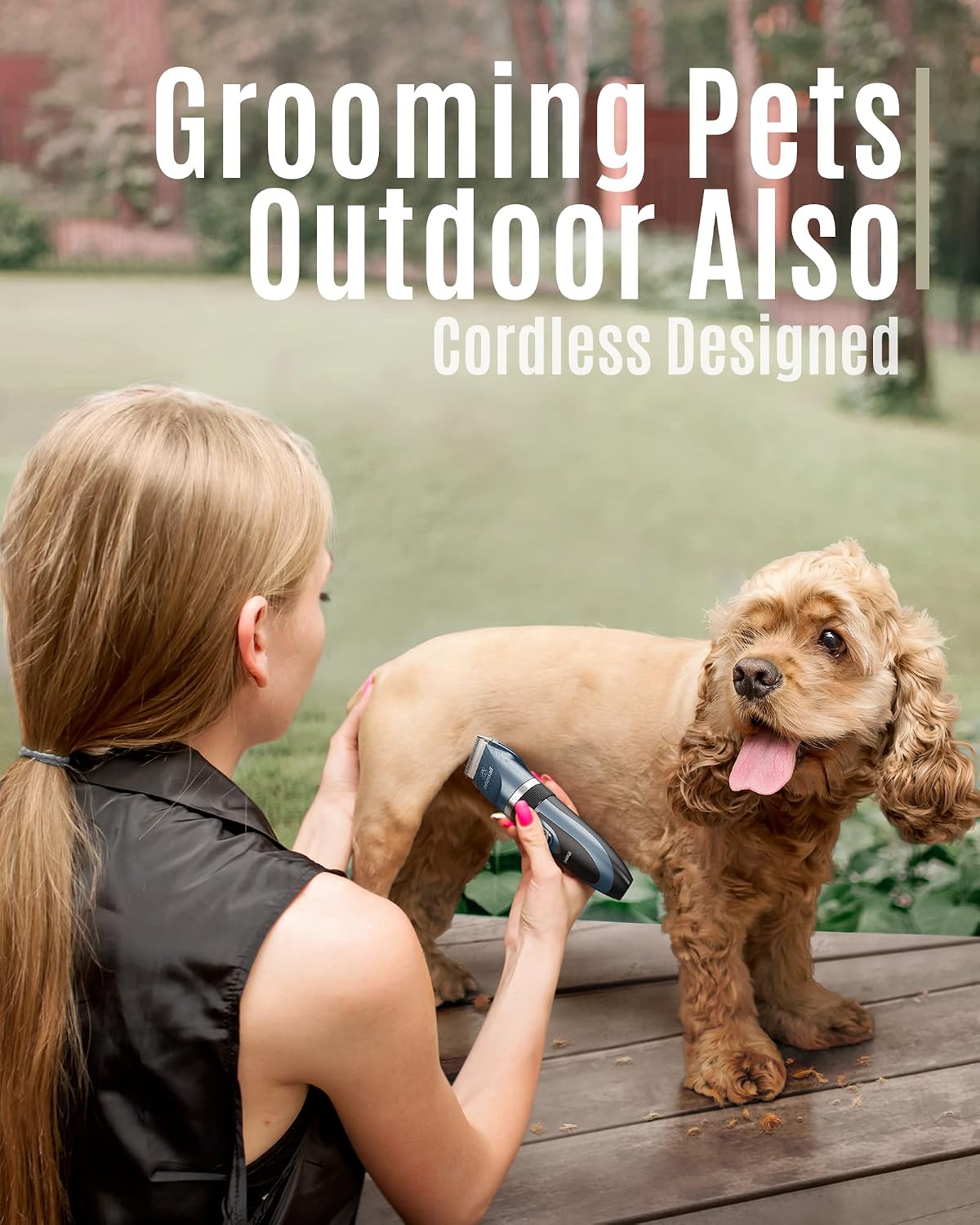 oneisall Dog Clippers Low Noise Grooming Kit for Dogs Cats Pets