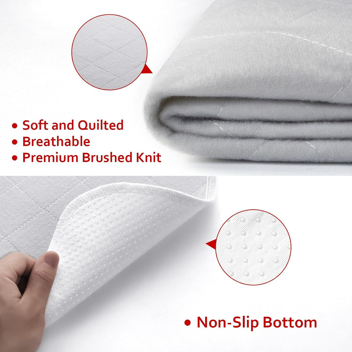 Dog Crate Mat and Washable Pee Pads for Dogs 2 Pack(42"X28")