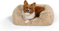 Best Friends by Sheri Lounge Shag Dog Bed, Faux Fur, Taupe, 30" x 20"