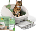 Purina Tidy Cats Breeze Cat Litter Box System Kit with Pellets & Pads | Cat litter box with scoop, plus Zeolite pellets and cat litter pads, easy-to-use kit for odor control