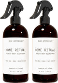Muse Apothecary Home Ritual Active Odor Eliminator Spray - Furniture Deodorizer Spray & Bathroom Odor Eliminator for Home - Essential Oil Air Freshener - 8oz, Tonka Bean + Amber + Warm Cedarwood