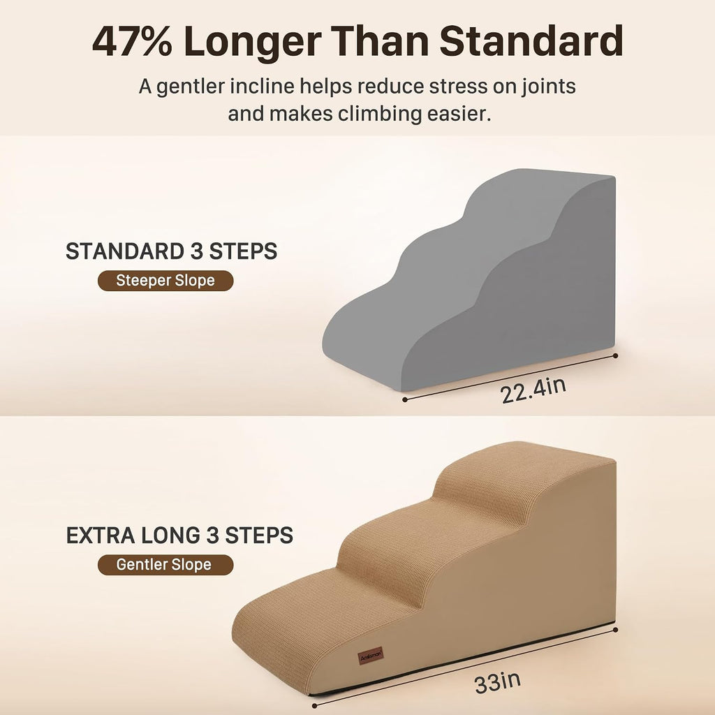 Aodisman Dog Ramp for Small & Medium Dogs, 16" H Pet Stairs for Couch & Bed