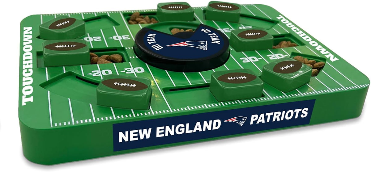 Pets First NFL New England Patriots Large Puzzle Toy for Dogs, Slow Feeder Board for Pets, New Bigger Size, Interactive Doggie Treat Toy