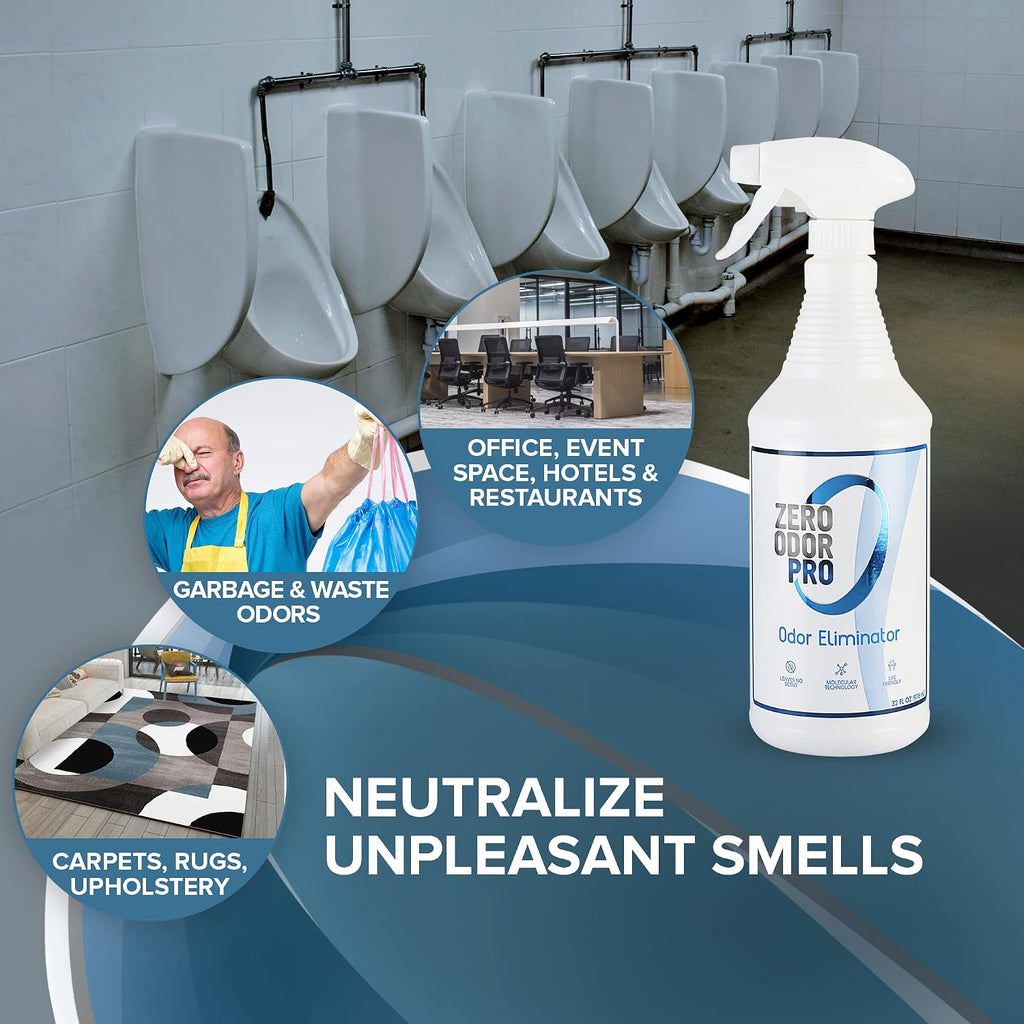 Zero Odor Pro - Commercial Strength Eliminator Odor Neutralizer, Room Deodorizer Odor Eliminator Musty Smell - Strongest Odor Eliminator Trigger Spray, (32-ounce) (Pack of 2)