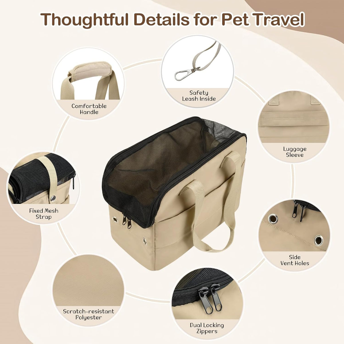 VavoPaw Dog Purse Carrier for Small Dogs,Puppy Travel Tote Bag Up to 11 lbs
