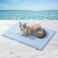 ZOMISIA Premium Cooling Blanket for Small Dogs -Q-MAX>0.5 Breathable Washable Dog Cooling Mat, Travel Soft Pet Summer Essentials, Blue, 25"x35"