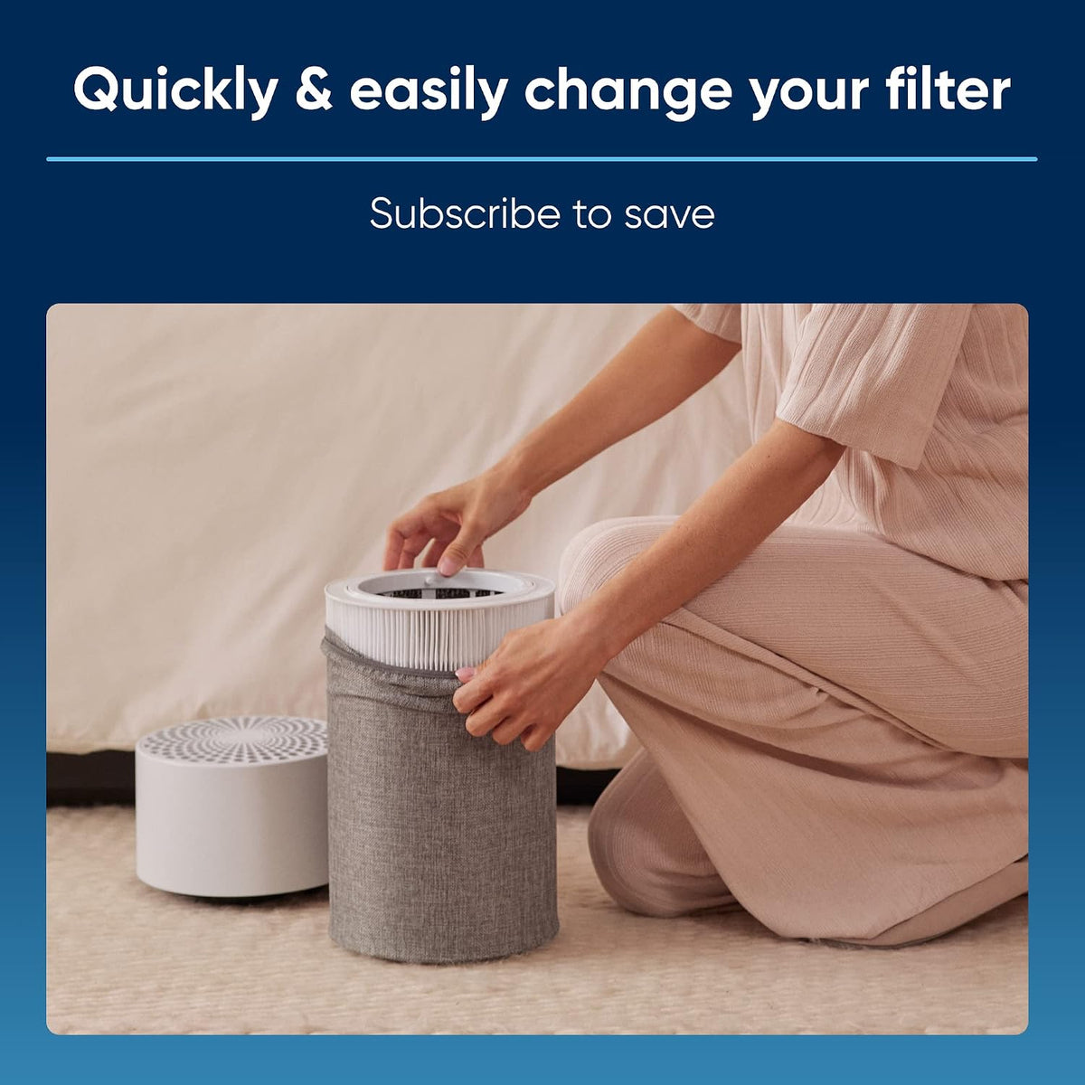 BLUEAIR Genuine Blue Pure 511 Replacement Filter for 511 Pure Air Purifiers - AHAM Certified, HEPASilent Dual Filtration, Removes 99.97% of Particles & Odors, Genuine Carbon Filter