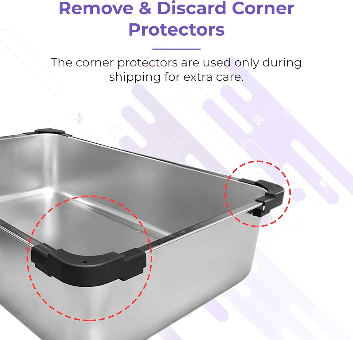 iPrimio Stainless Steel Cat Litter Box, Medium 20" x 14.2" with Enclosure | Rust Proof Steel Pan With a 6 Inch Detachable Enclosure | Steel Never Absorbs Odor, Stains or Bacteria
