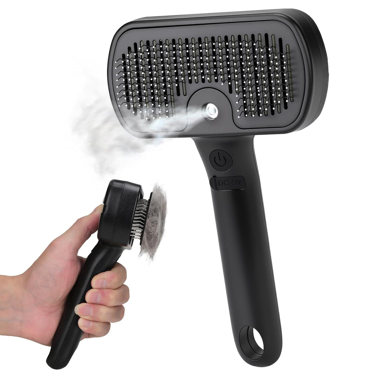 Pet Steam Brush, 3-in-1 Dog & Cat Grooming Comb for Pet Hair Removal