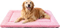 Dog Bed Mat – Soft & Comfortable Dog Kennel Pad for Crate – Durable Crate Bed & Mat for Dogs & Cats – Ideal for Crate, Kennel, and Home Use，Pink：XL(42"*28"*1.5")