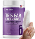 Pet MD Tris Ear Finger Wipes for Dogs & Cats - 50ct