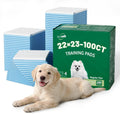 IMMCUTE 100 Count Premium Puppy Pads, 22"x23" Dog Pee Pads – Ultra-Soft Heat-Sealed, 6-Layer Leak-Proof & Super Absorbent Potty Training Pads for Dogs, Cats, Pets | Crate Training & Indoor Use, Blue