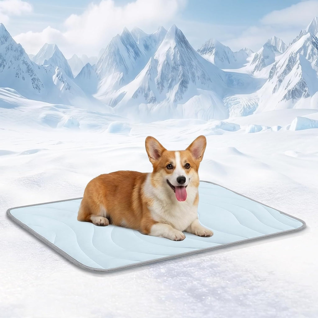 Cozyide Dog Cooling Mat, Q-Max>0.45, 36" L x 23" W, Blue