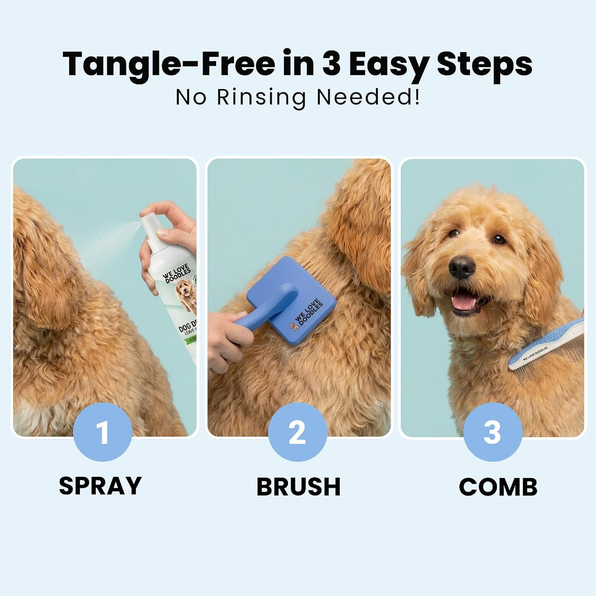 Dog Detangler Spray, Leave-in Conditioner Spray for Dogs, Lavender, 16 OZ