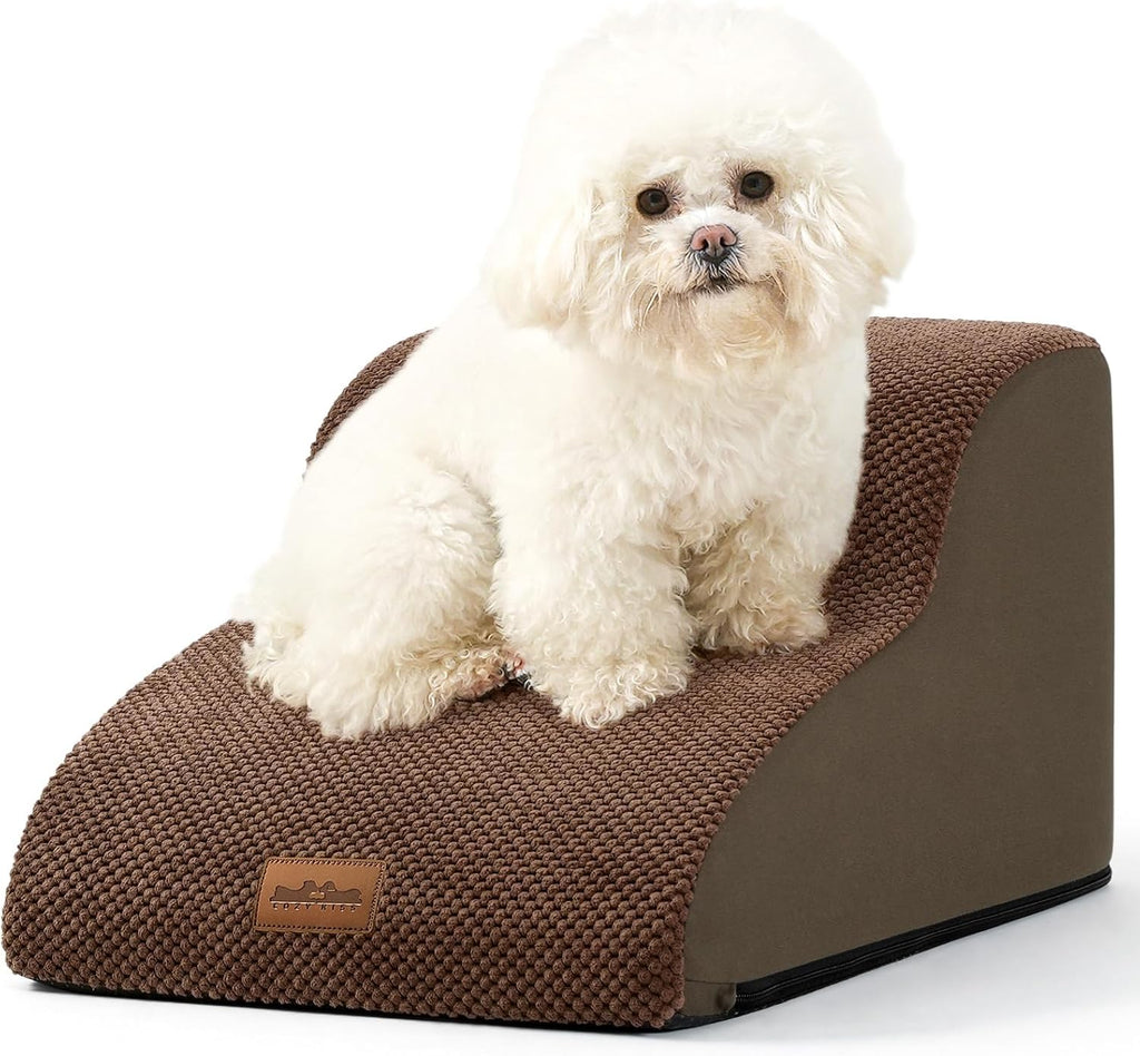 COZY KISS Dog Stair for Small Dog 11.8" H, 2 Step Pet Ramp for Chair