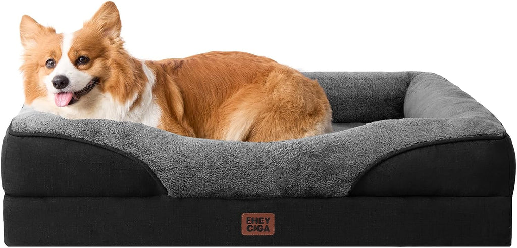 EHEYCIGA Orthopedic Dog Bed for Medium Dog, Memory Foam Dog Couch