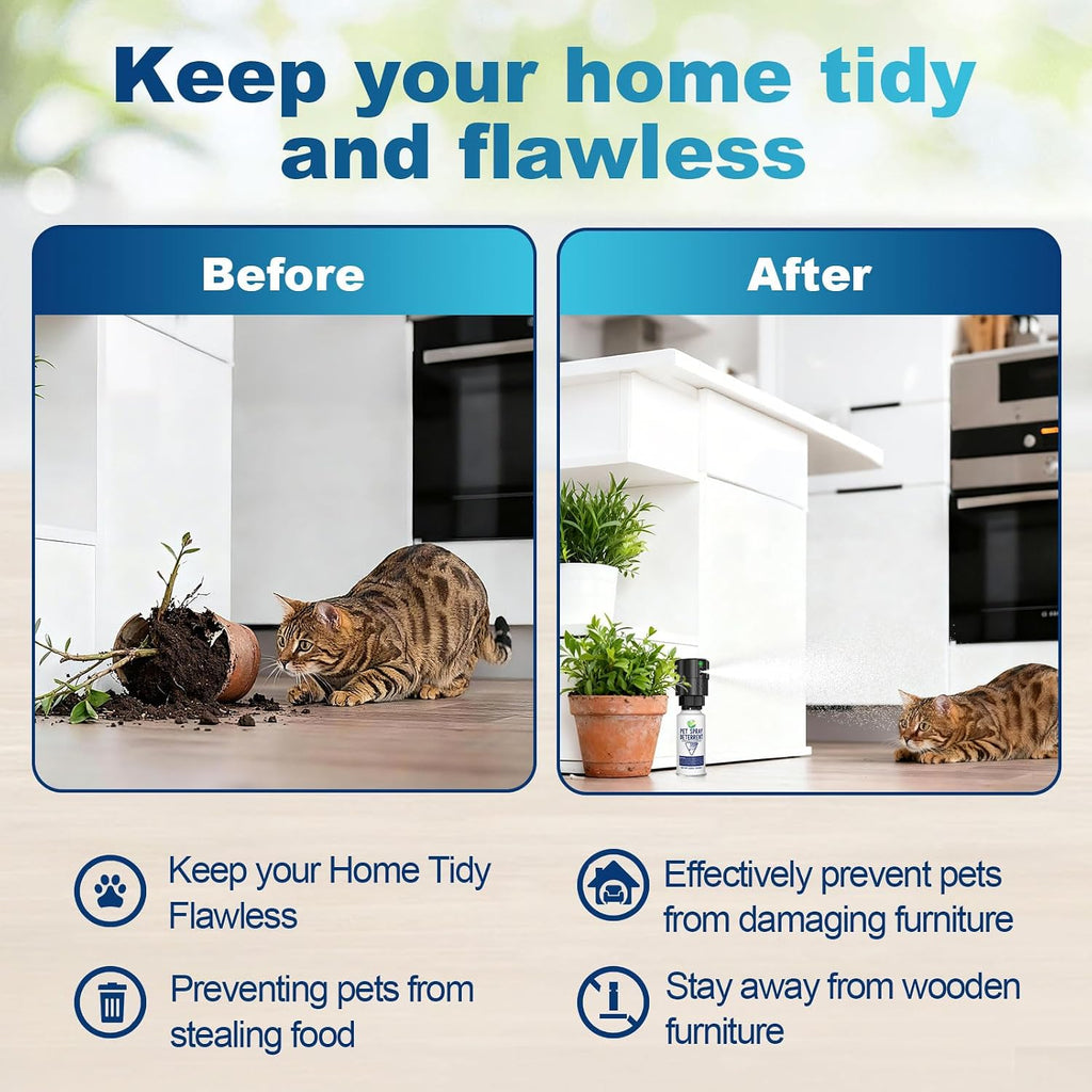 Motion Activated Pet Spray Deterrent for Cat & Dog[1 Pack] Black