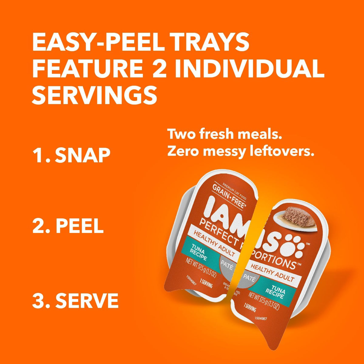 IAMS Perfect Portions Healthy Adult Pate Wet Cat Food, Tuna, 24 Count
