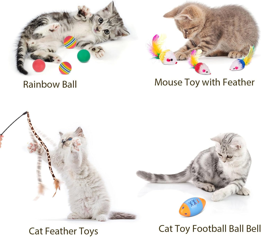 Retro Shaw Interactive Cat Toys for Indoor Cats Kitten,Relieve Bored,25PCS