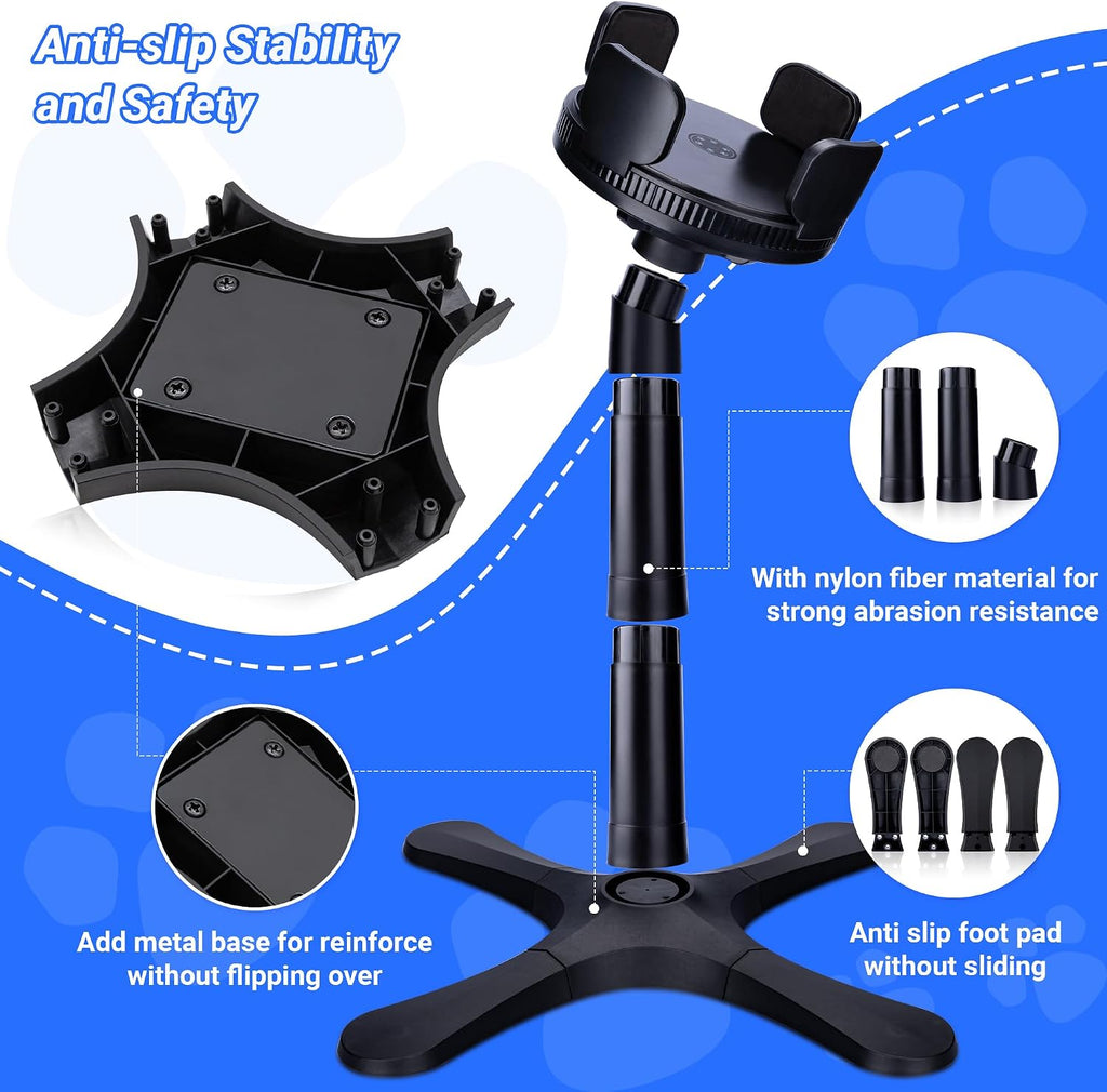 Dog Bowls Elevated Adjustable Stand,Tilted Raised Feeder for 5.5‑9.5in Bowl